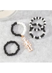 Halloween Black Seed Beads Rings Set | thumb picture 