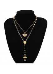 Gold Color Round Alloy Detail Necklace | thumb picture 