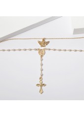 Gold Color Round Alloy Detail Necklace | thumb picture 