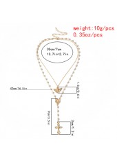 Gold Color Round Alloy Detail Necklace | thumb picture 
