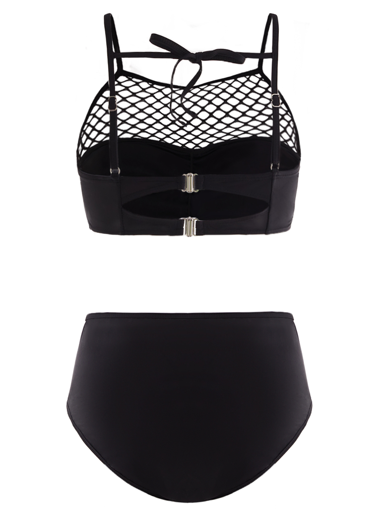 Pierced Tie Back Mid Waist Bikini Set | picture 