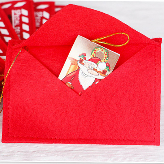 Red Christmas Print Santa Claus Gift Card