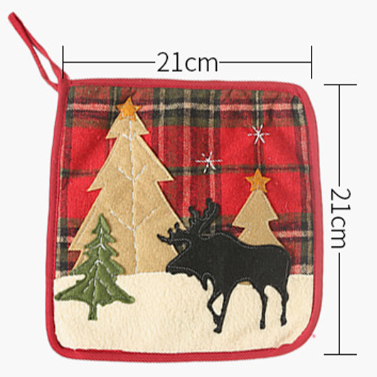 Red Christmas Print Plaid Placemat Table Mat