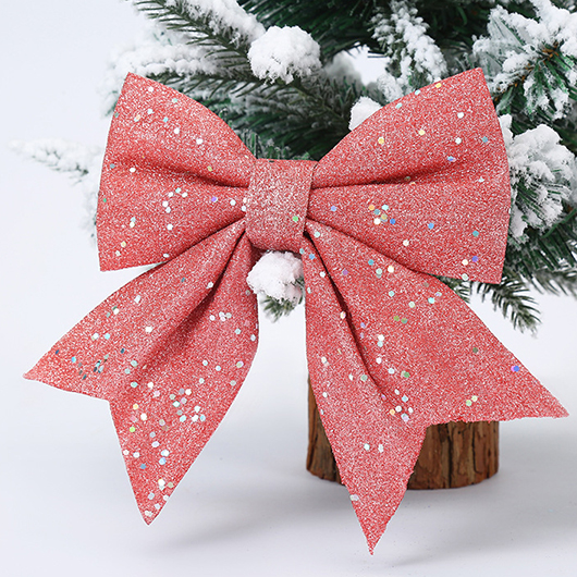 Pink Shinning Holiday Stuff Decoration Bowknot