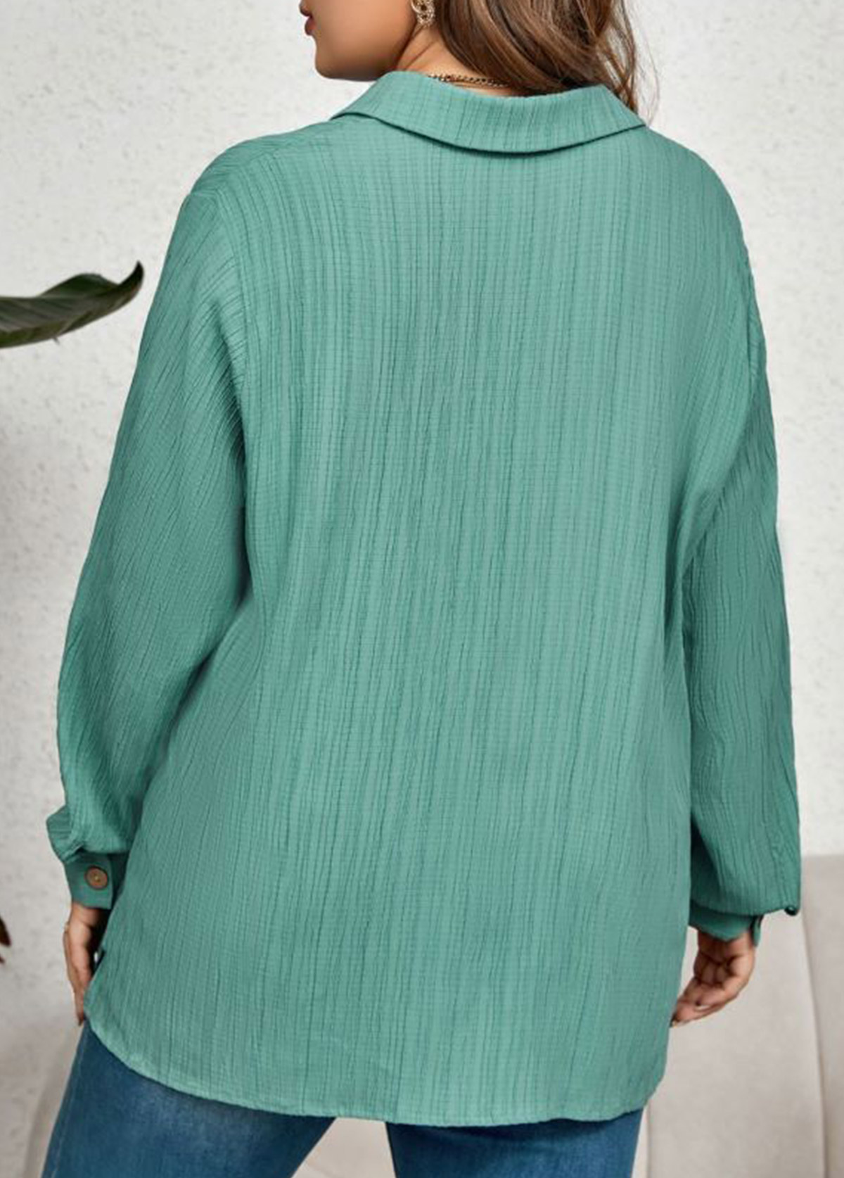 mint green plus size tops