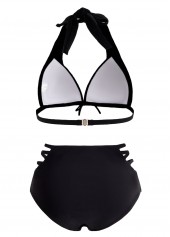 Halter High Waisted Bowknot Pierced Bikini Set | thumb picture 