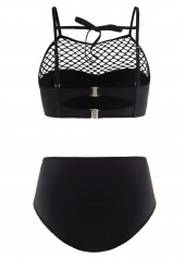 Pierced Tie Back Mid Waist Bikini Set | thumb picture 