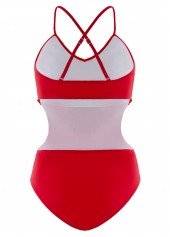 Red Tassel Spaghetti Strap One Piece Swimwear | thumb picture 