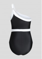 White Contrast Cutout One Piece Swimwear | thumb picture 