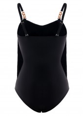 Tassel Black Mesh One Piece Swimwear | thumb picture 