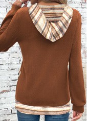 Multi Color Patchwork Long Sleeve Hoodie | thumb picture 