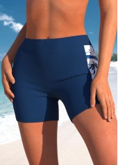 High Waisted Plus Size Criss Cross Navy Tankini Set | thumb picture 