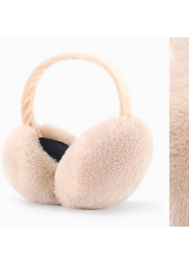 Modlily Patchwork Windproof Faux Fur Skin Color Earmuff - One Size