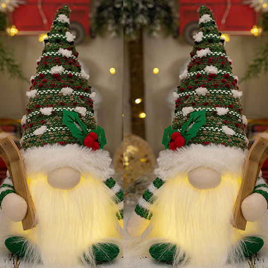 Green Christmas Santa Claus Doll Decoration