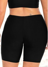 Patchwork Tribal Print Black Tankini Top-No Bottom | picture 2