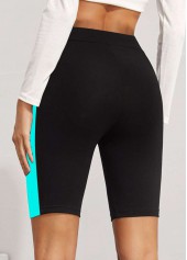 Color Block Mid Waist Skinny Swim Shorts | thumb picture 