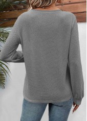 Dark Grey Patchwork Floral Print Long Sleeve Sweatshirt | thumb picture 