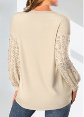 Christmas Lace Snowman Print Long Sleeve Round Neck Sweatshirt | thumb picture 