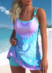 Circular Ring Mid Waisted Geometric Print Swimdress and Shorts | thumb picture 