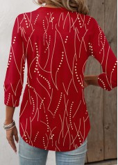 Black Friday Red Hot Stamping Geometric Print T Shirt | thumb picture 
