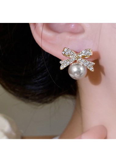 women clothes image of White Color Butterfly Alloy Detail Earring