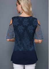 Criss Cross Short Sleeve V Neck T Shirt | thumb picture 