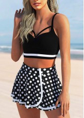 Cut Out Polka Dot Black Bikini Top-No Bottom | thumb picture 