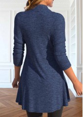 Navy Plus Size Geometric Print Fake Two Piece Twinset | thumb picture 