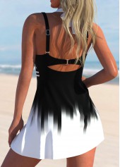 Cut Out Ombre Black Swimdress Top-No Bottom | picture 2
