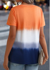 Multi Color Button Ombre Short Sleeve T Shirt | thumb picture 