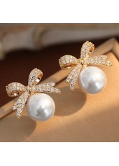 White Color Butterfly Alloy Detail Earring | thumb picture 