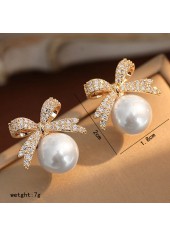White Color Butterfly Alloy Detail Earring | thumb picture 
