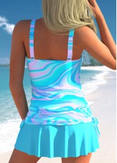 Circular Ring Ombre Cyan Tankini Set | thumb picture 