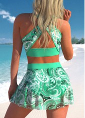 Paisley Print Mint Green Bikini Set | thumb picture 