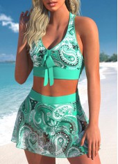 Paisley Print Mint Green Bikini Set | thumb picture 