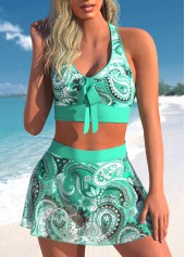 Paisley Print Mint Green Bikini Set