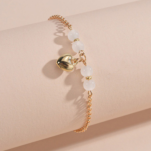 Gold Color Round Alloy Detail Anklet | picture 