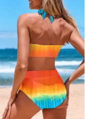 Tie Back Criss Cross Multi Color Bikini Set | thumb picture 