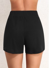 Pocket High Waisted Black Swim Shorts | thumb picture 