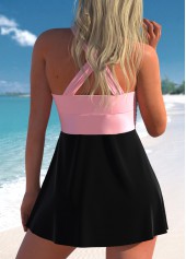 Surplice Black Criss Cross Swimdress Top-No Bottom | picture 2