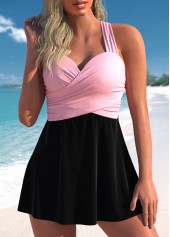 Surplice Black Criss Cross Swimdress Top-No Bottom | picture 1