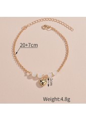 Gold Color Round Alloy Detail Anklet | thumb picture 