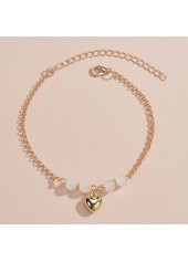 Gold Color Round Alloy Detail Anklet | thumb picture 