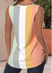 Multi Color Criss Cross V Neck Tank Top | thumb picture 