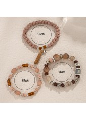 Dark Coffee Butterfly Round Bracelet Set | thumb picture 