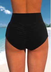 Criss Cross Paisley Print Black Tankini Top-No Bottom | picture 1