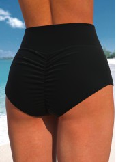 Criss Cross Paisley Print Black Tankini Top-No Bottom | picture 3