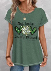 Green Saint Patrick's Day Print Short Sleeve T Shirt | thumb picture 