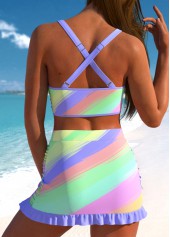 Criss Cross Multi Stripe Print Bikini Set | thumb picture 