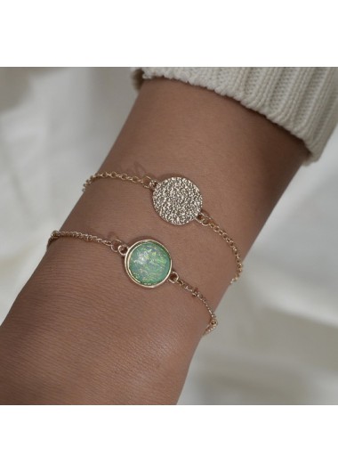 women clothes image of Gold Color Round Alloy Detail Bracelets